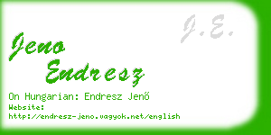 jeno endresz business card